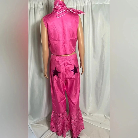 Women Girls Margot Robbie Cosplay Cowgirl Costume 70s 80s Size Large - Picture 12 of 15